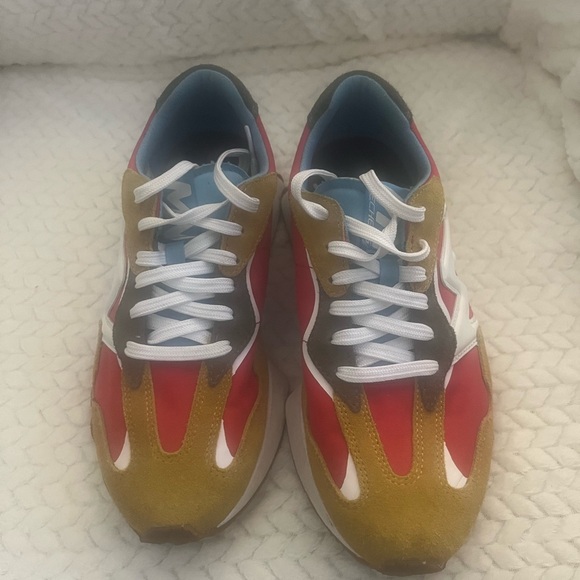 Mark Nason Skechers Shoes - Vibrant Red and Gold Women's Athletic Shoes